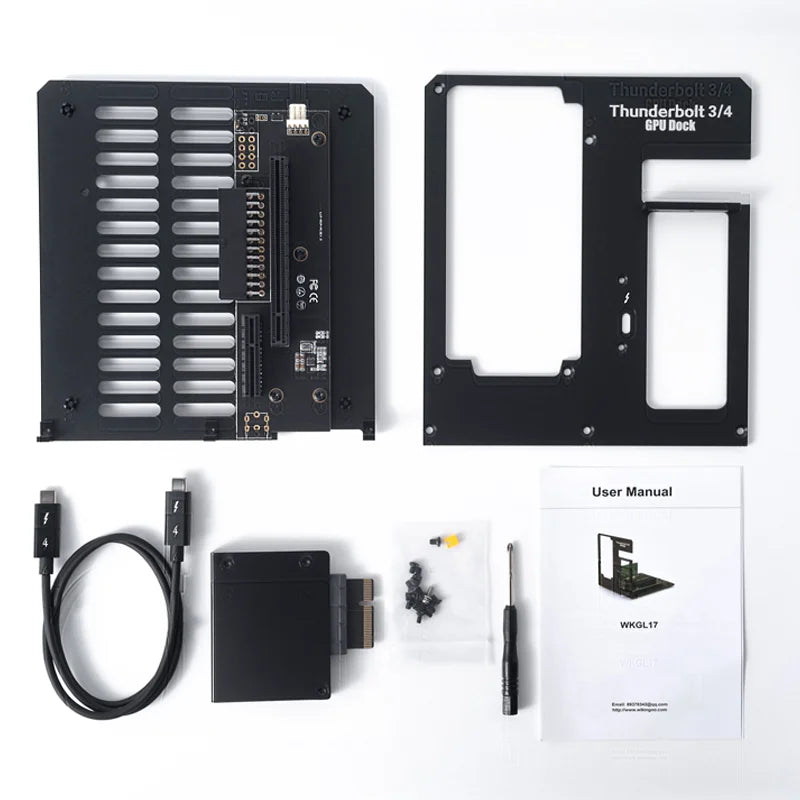 egpu thunderbolt 3/4 to pcie Graphics card external bracket stand by 7900XT/rtx4090 ATX power supply can be installed