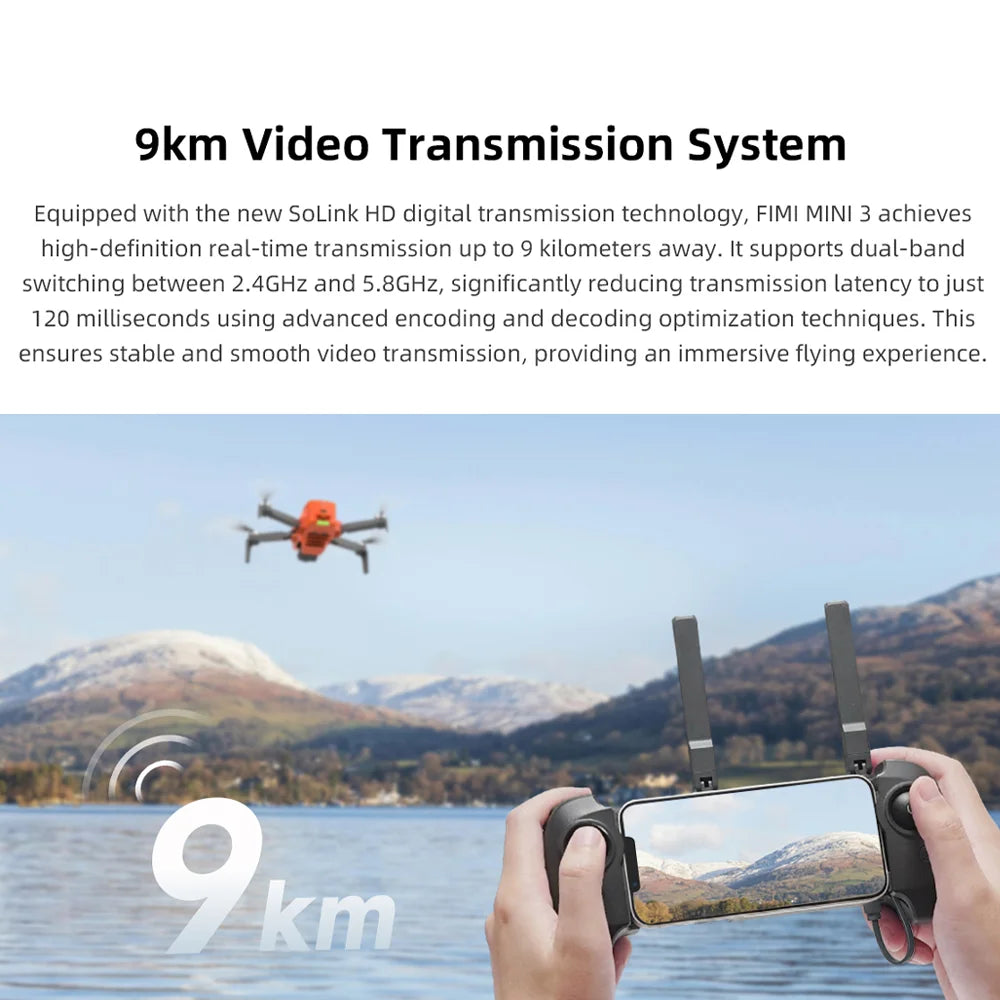 FIMI MINI 3 new Camera Drone 249g 4K 60fps AI Super Night Video 9KM flight distance1/2-inch 48MP Sensor mini pro drone