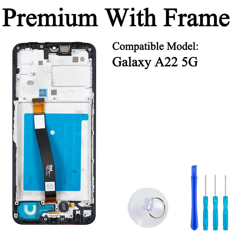 SM-A226L A226B A226BR Premium Lcd For Samsung Galaxy A22 5G Display Touch Screen Digitizer Panel Assembly For SM A226 With Frame