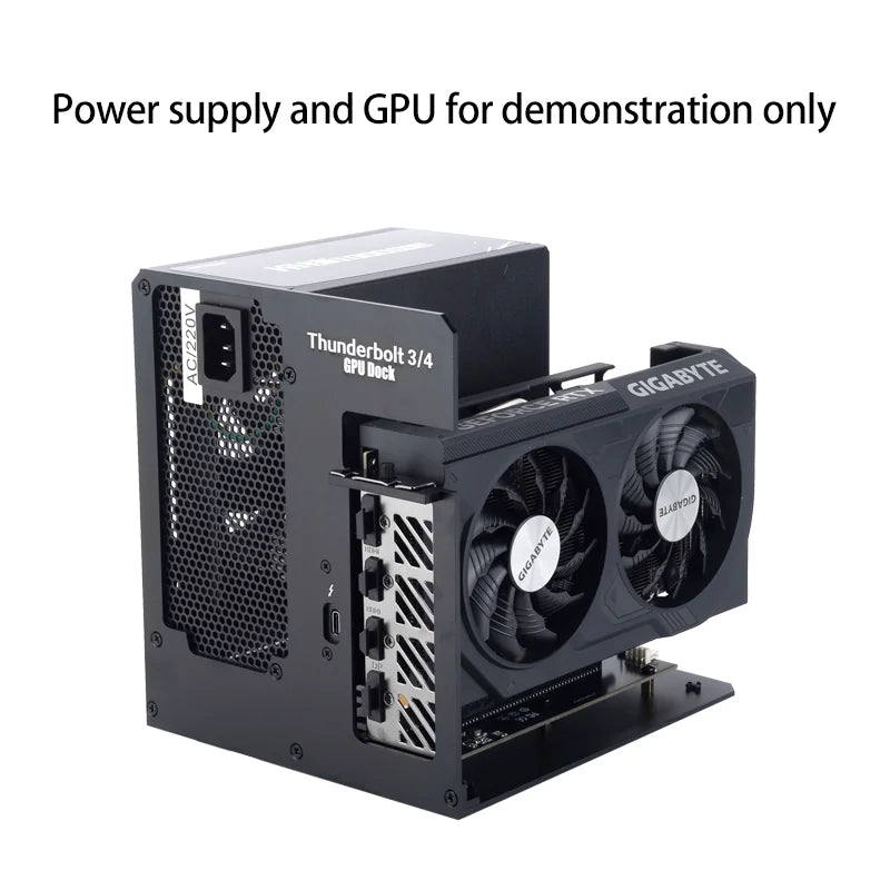 egpu thunderbolt 3/4 to pcie Graphics card external bracket stand by 7900XT/rtx4090 ATX power supply can be installed