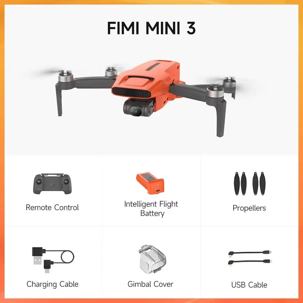 FIMI MINI 3 new Camera Drone 249g 4K 60fps AI Super Night Video 9KM flight distance1/2-inch 48MP Sensor mini pro drone